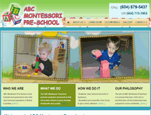 Tablet Screenshot of abcmontessoripreschool.com